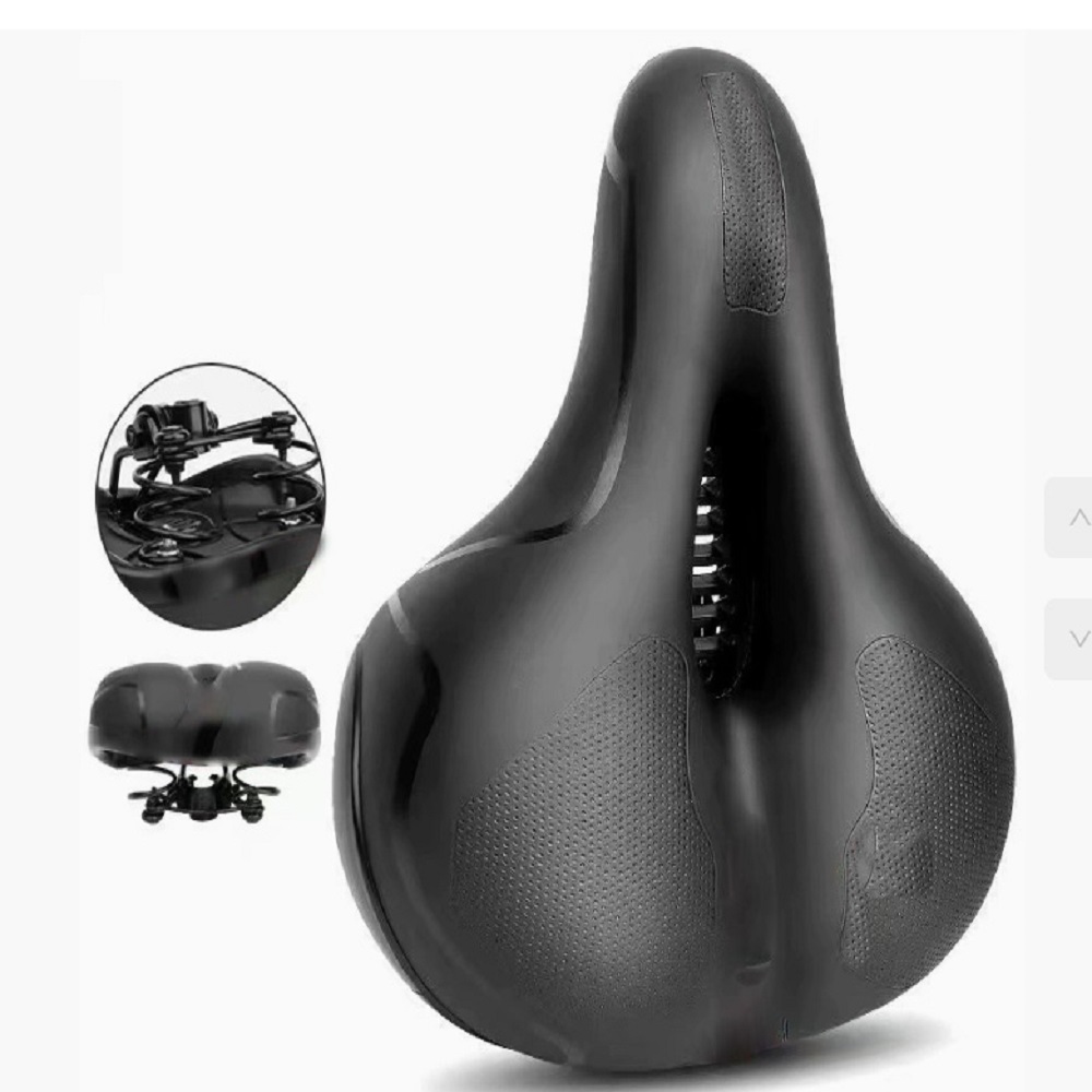 Reflective Shock Absorbing Hollow Bike Saddle MTB Bicycle Seat Breathable Rainproof Cycling Road Mountain Cycling Accessory