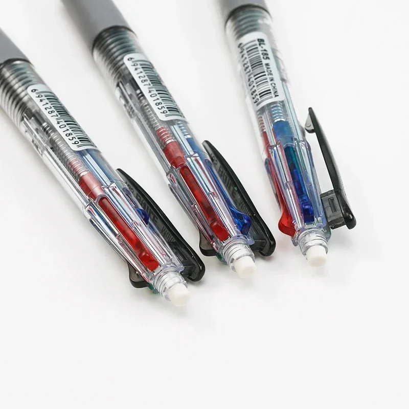 5 In 1 ปากกาลูกลื่นหลากสี 4 สีปากกา 1 ดินสออัตโนมัติพร้อมยางลบสําหรับสํานักงานโรงเรียนเขียนเครื่องเขียน