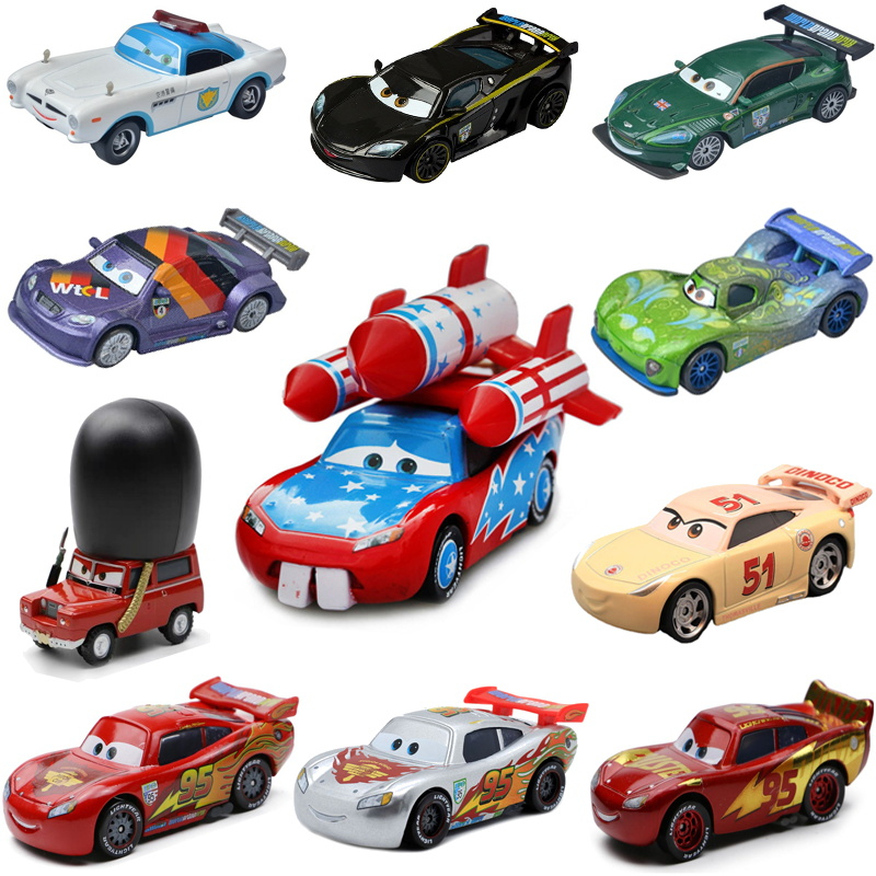 Disney Pixar Cars 2 3 Lightning Mcqueen juguetes cohete Mcqueen Hamilton fabuloso modelo Hudson coche niños regalo vehículos fundidos modelos