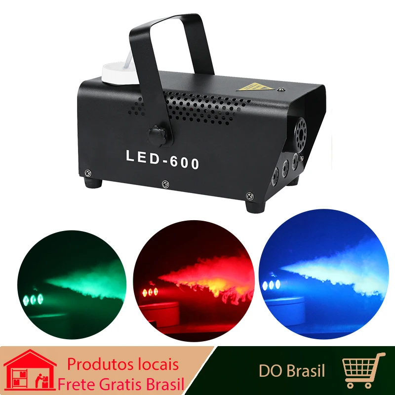 Disco colorido Smoke Machine, Mini LED remoto, Fogger Ejector, DJ, Festa de Natal Stage Light Fog Machine, transporte rápido