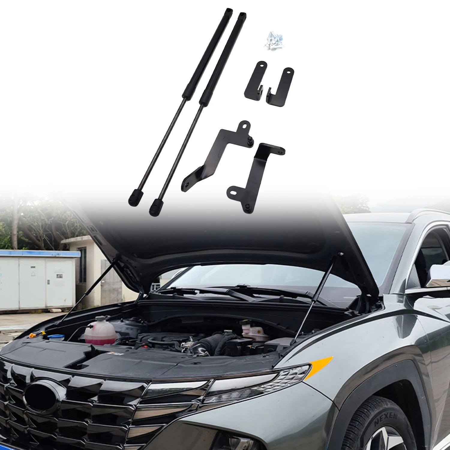 Подходит для Hyundai Tucson NX4 2022 2023 2024 2025 автомобильные аксессуары из нержавеющей стали, передний капот, подъемная опора, амортизаторы, 1 комплект