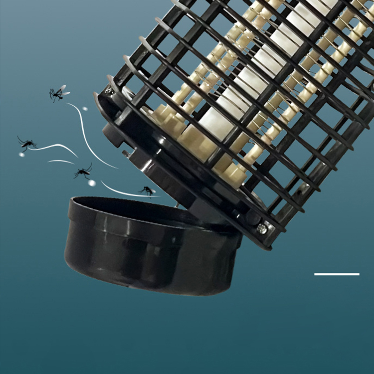 220V สองขนาดเลือกโคมไฟ UV สไตล์ใหม่ไฟฟ้าแมลงนักฆ่ายุงสีดําสําหรับสวนในร่มและกลางแจ้ง 15W