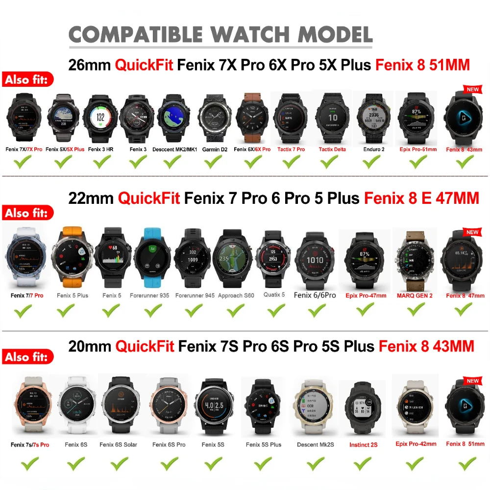 Para Garmin Fenix 8 43mm 47mm 51mm pulsera deportiva de silicona Original para Garmin Epix/Quatix7/Fenix 7X 6X 7S Pro/Descent Mk3 Band