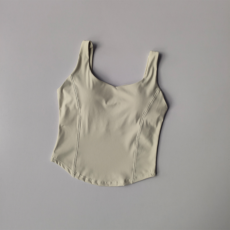 Camiseta sin mangas de alta resistencia para mujer, Sujetador deportivo a prueba de golpes para correr, sujetador de Yoga desnudo de alta elasticidad para uso externo