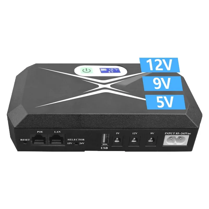 Cwups Mini Ups batería de respaldo para enrutador Wifi Ups Mini 5V 9V 12V 15V 24V 18W Mini Ups portátiles con batería de litio