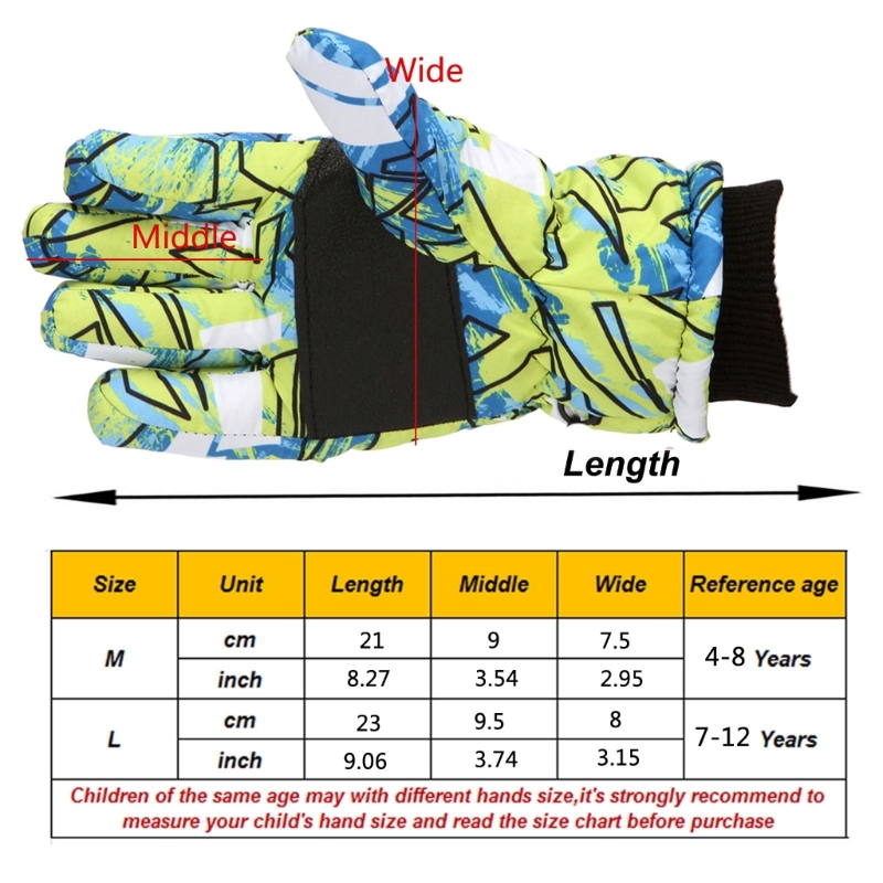 Novas crianças inverno luvas de neve quente meninos meninas esqui snowboard à prova de vento à prova dwindproof água engrossar manter quente luvas de inverno dropship