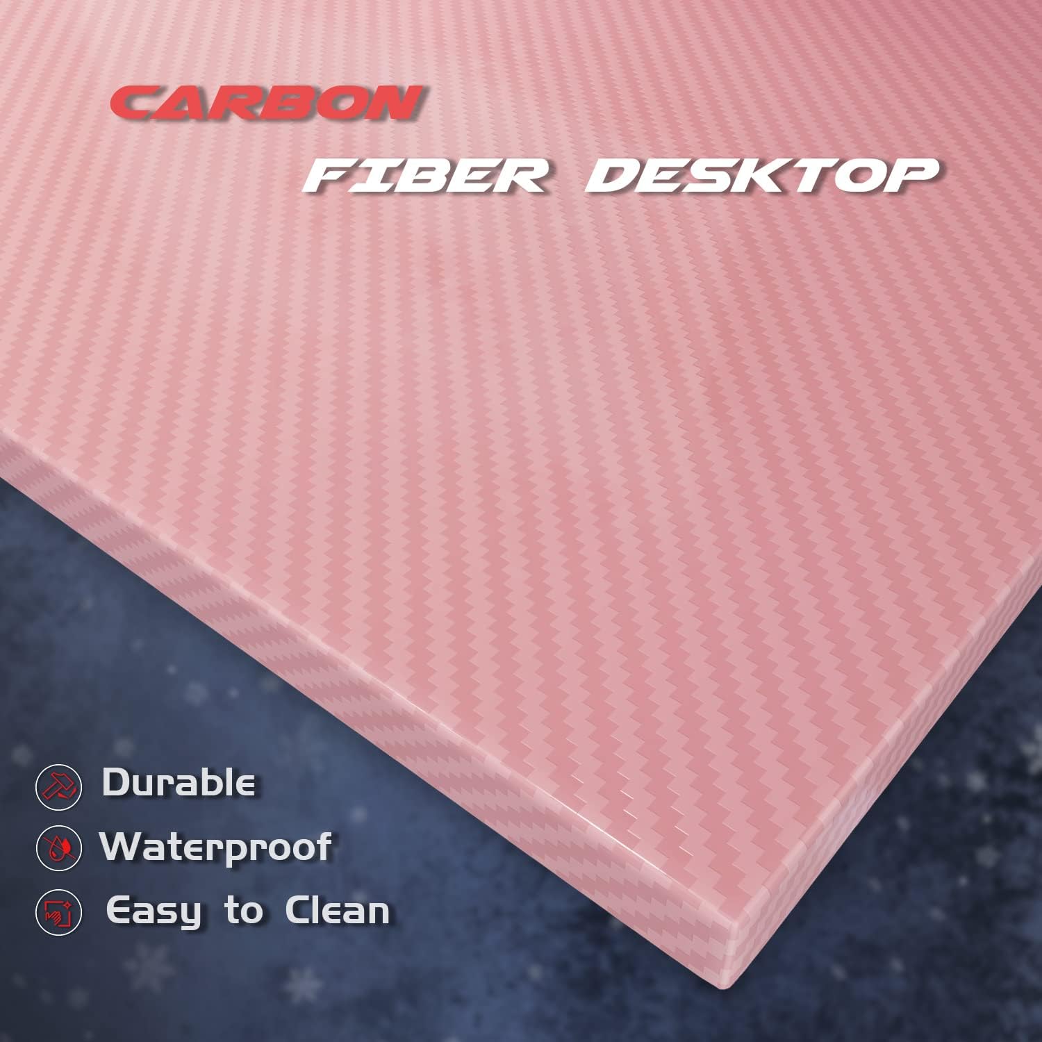 HOT L Shaped Gaming Desk Computer Corner Desk PC Gaming Desk Table w/ Large Monitor Riser Stand for Home Office (Pink, 51 Inch)