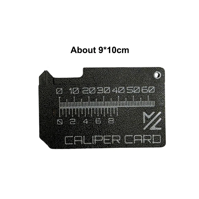 1 PCS New Product Caliper Card Vernier Caliper Card Keychain 3D Printing Measuring Tool Mini Ruler