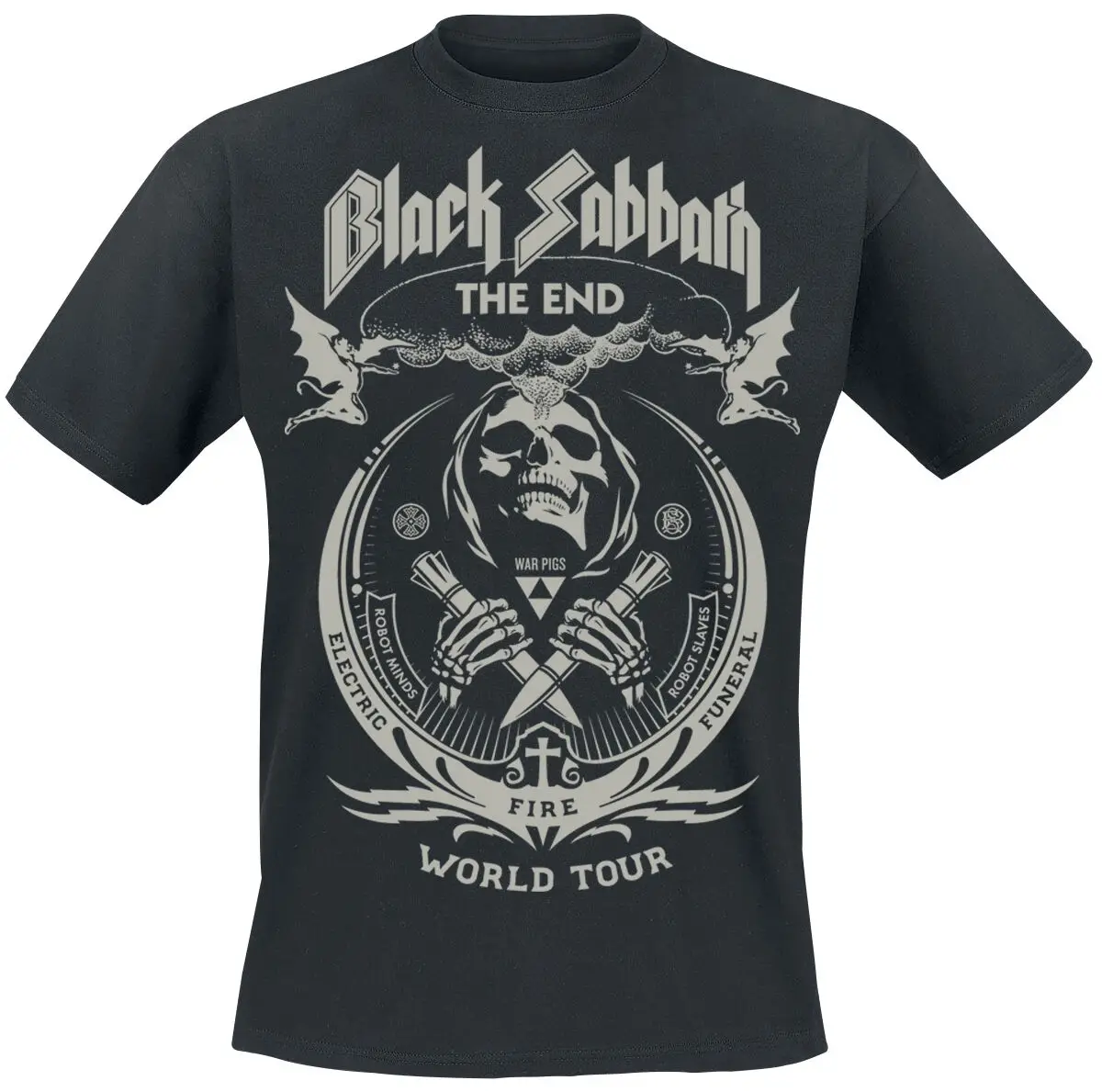 Doomsday Death _ Black Sabbath T-shirt _ EM verão marca de luxo algodão masculino e feminino camiseta manga curta