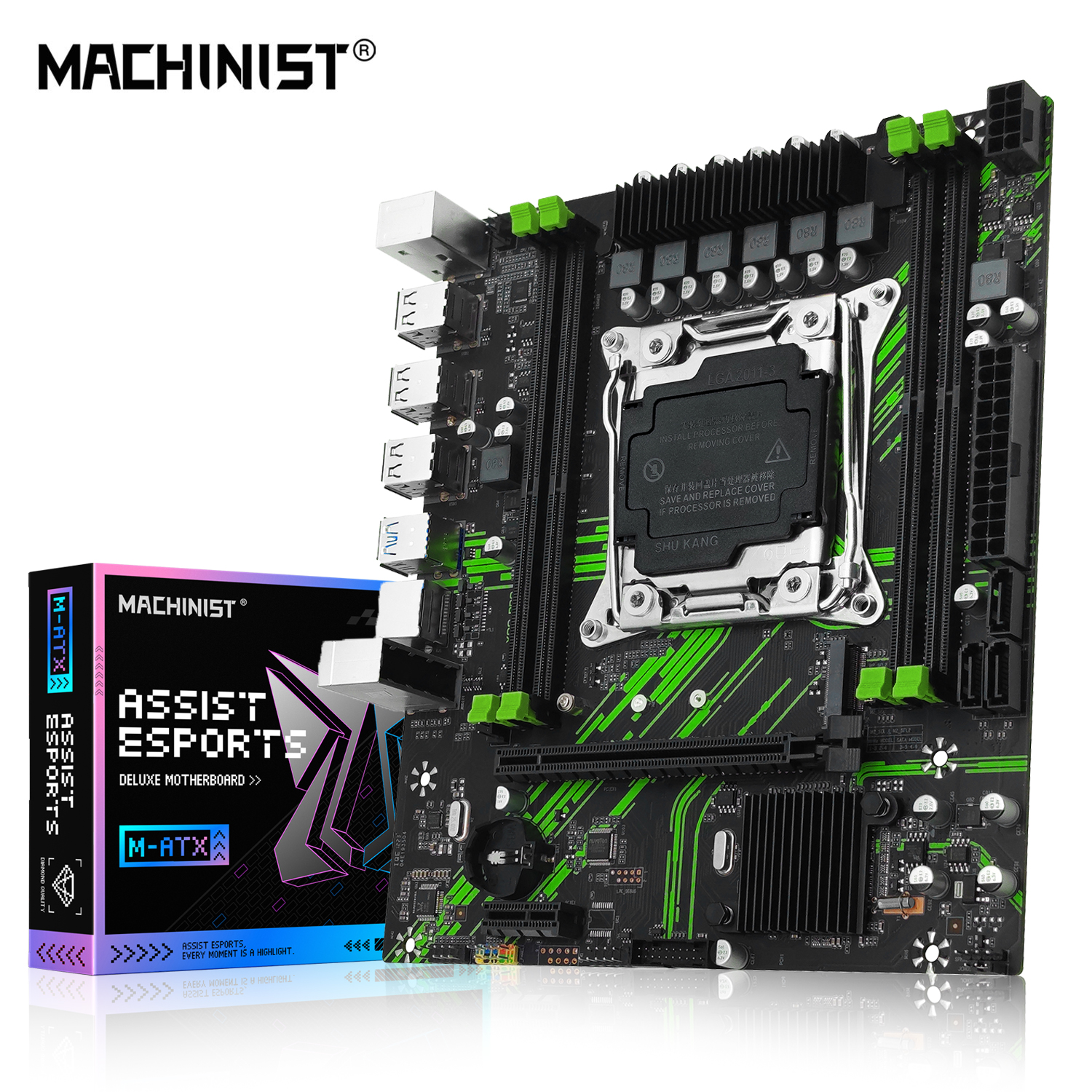 MACHINIST X99 PR9 X99 carte mère prise en charge LGA 2011-3 Intel Xeon E5 V3 & V4 CPU DDR4 RAM SATA/NVME M.2 Slot