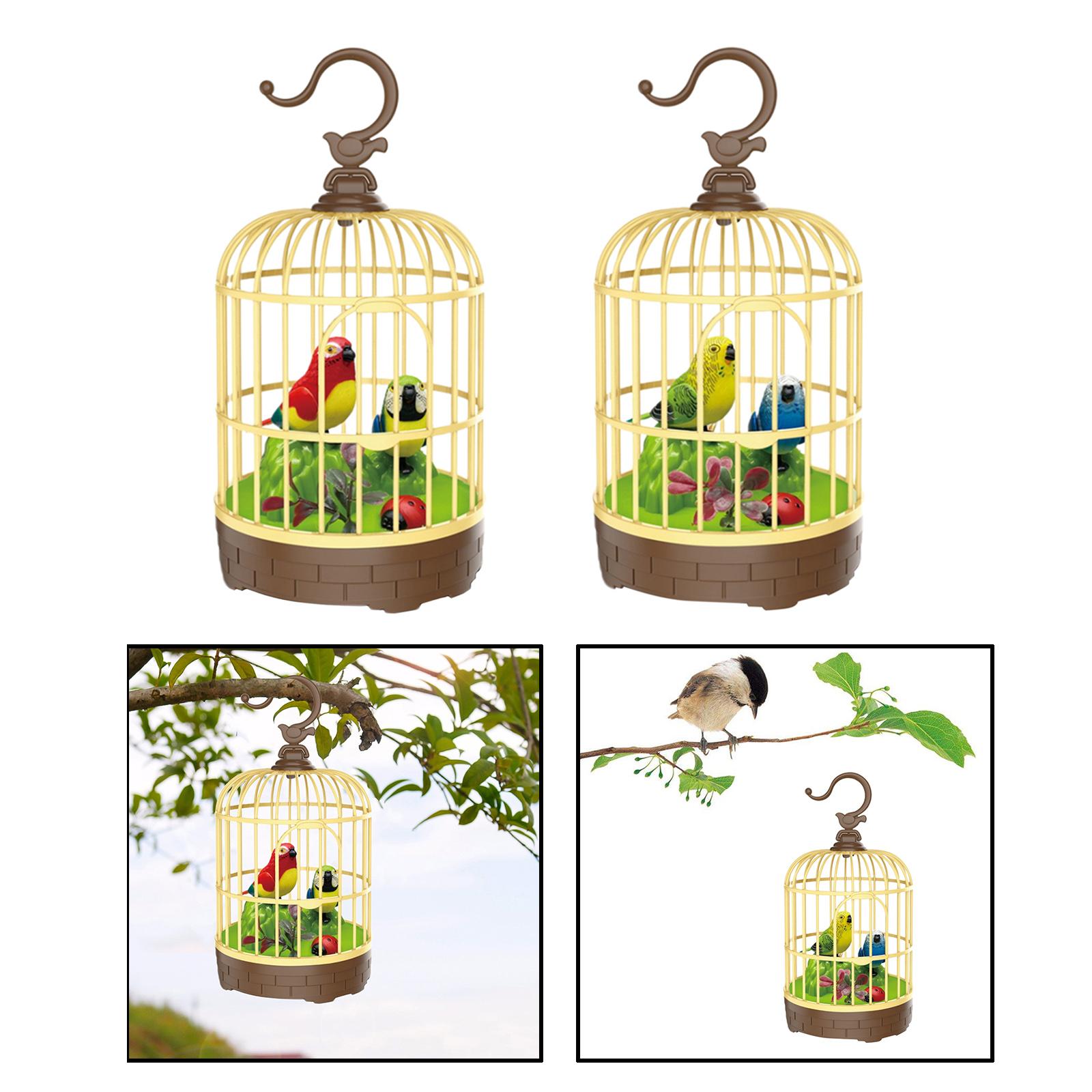 Parrot CAGE เปิดใช้งานการเคลื่อนไหว Decor ร้องเพลง Chirp Parakeet Swing ของเล่นร้องเพลงนกสําหรับ Home Desktop เด็กทารก