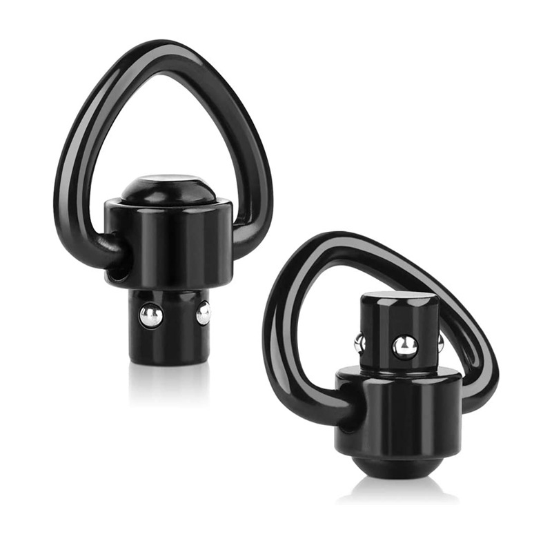 Riem Gun Sling Draaibare gesp Hartvormige ring Snelsluiting Stalen kogel Zwart Qd Ak Verstelbaar Airsoft-geweer