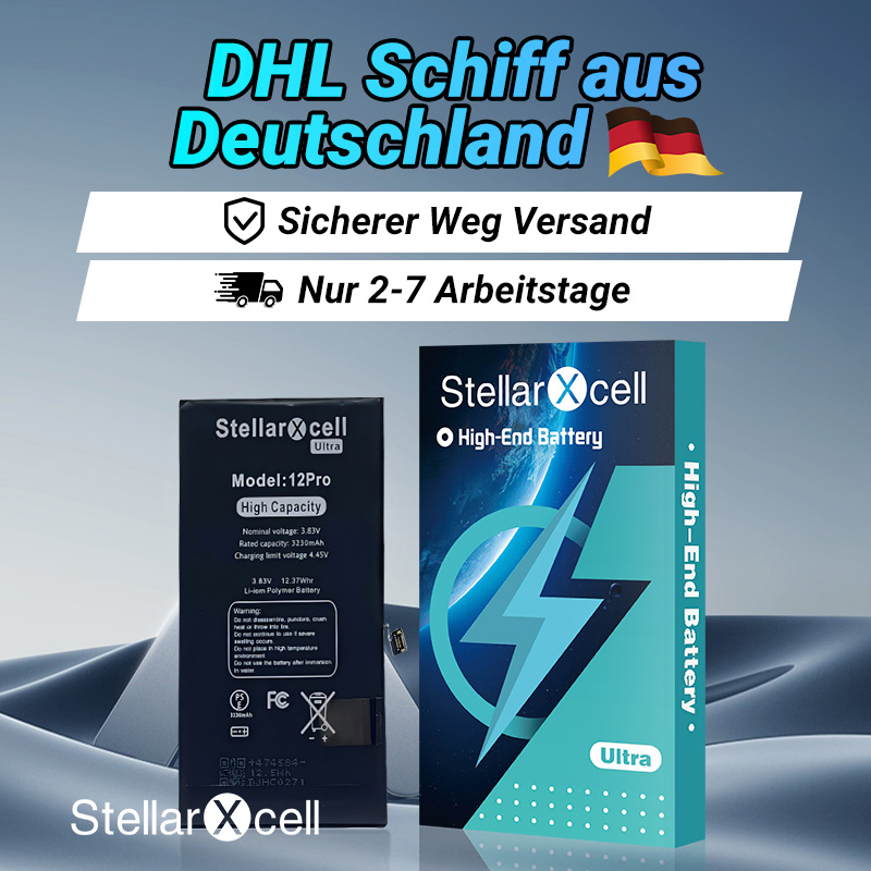 StellarXcell Ultra Akku für iPhone Akku 7 8 Plus 11 12 Mini 13 Pro MAX X XS XR 14 Pro Max 12Pro Ersatz-Lithium-Akku