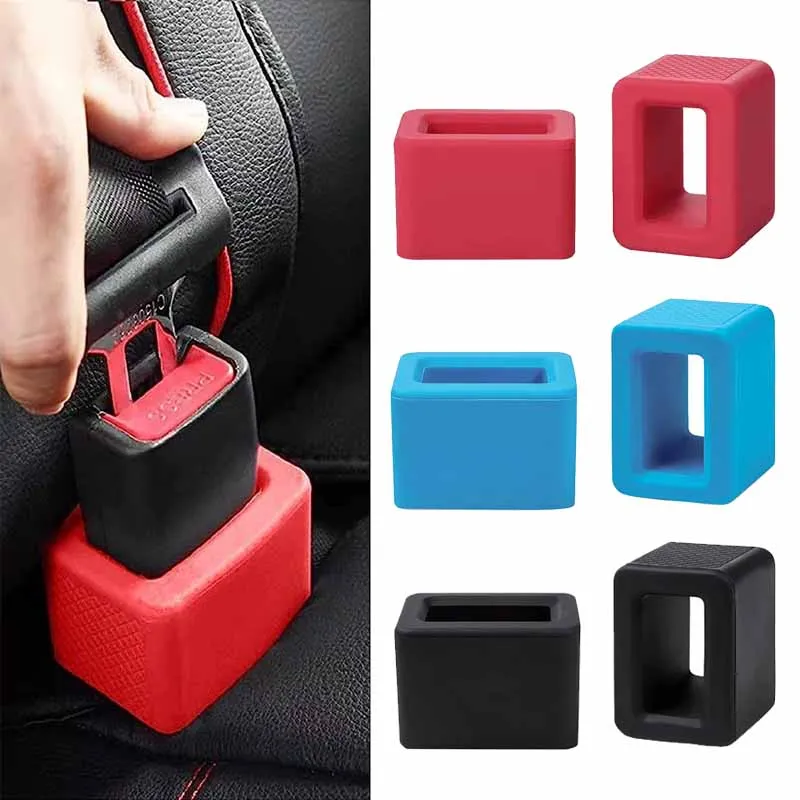 Juste de protection en silicone pour ceinture de sécurité de voiture, dispositif vertical de verrouillage, fente pour carte, support de ceinture de sécurité, garde rapide, accessoires de voiture