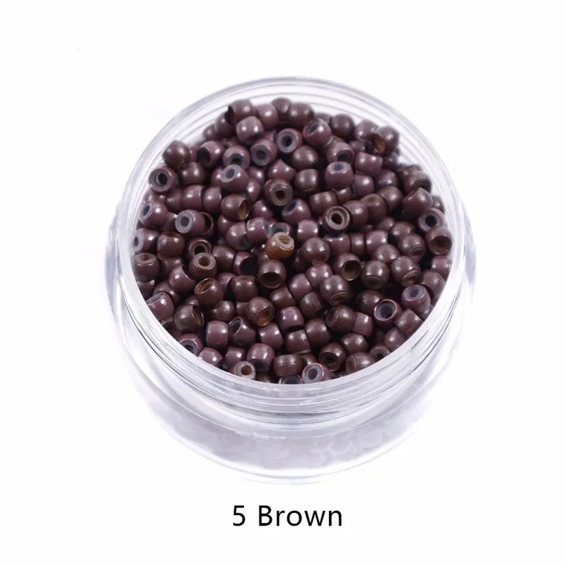 500 pezzi di perline ad anello in rame 3.0mm nano ring beads micro foderato in silicone per estensioni dei capelli