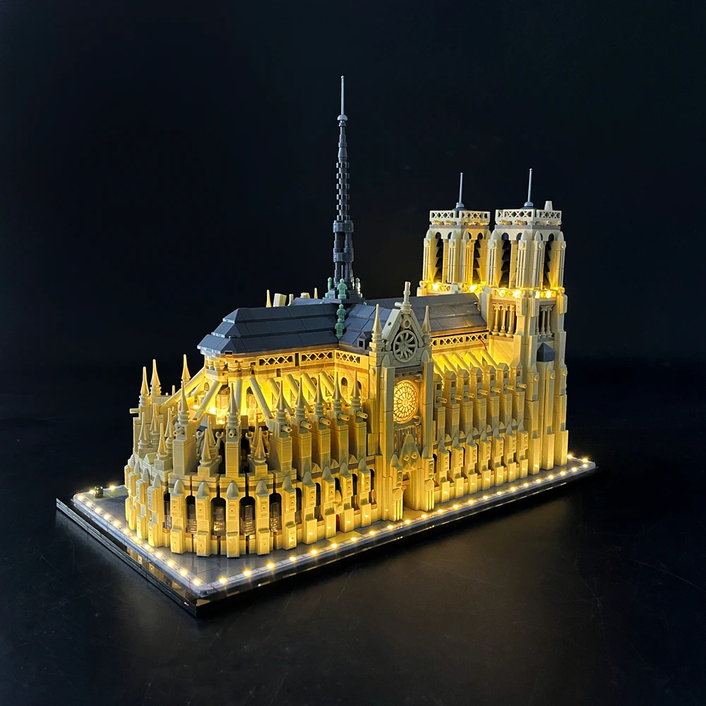 BYB LED-Lichtset für LEGO 21061, Notre-Dame de Paris, Bausteine, dekorative Lampe, Fernbedienung, ohne Lego-Gebäude