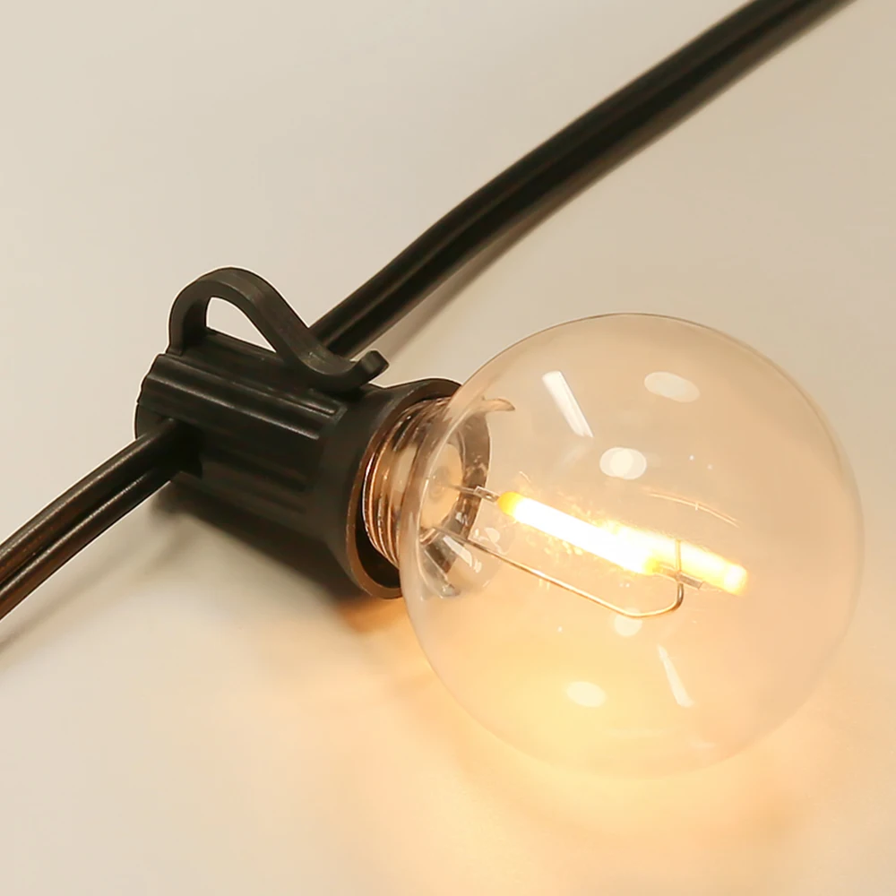 Luci a stringa LED 15 lampadine 10M G40 Luci a stringa a globo Luci da patio infrangibili per lampada da arredamento commerciale per interni/esterni