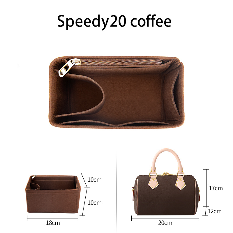 WUTA-organizador de bolsas de inserción de fieltro para for LV Speedy 20, 25, 30, 35, bolso con solapa, bolso interior de maquillaje, bolso de viaje, bolso de mano de almacenamiento, accesorios