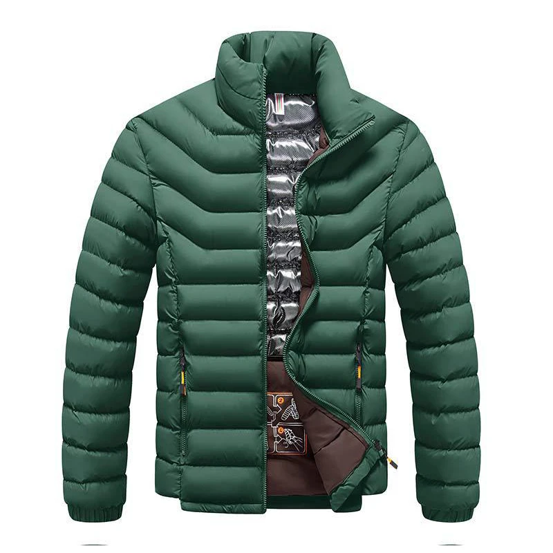 Inverno quente acolchoado jaquetas moda masculina gola de algodão térmico parkas casacos masculinos engrossar blusão jaquetas roupas