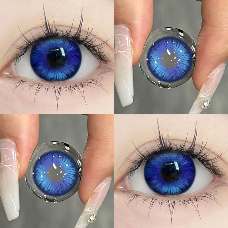 DUOXIU 1 пара контактных линз для близорукости, линзы Colorld, натуральные зрачки, высококачественные зеленые линзы, голубые глаза, диоптрийные линзы от 0,00 до 8,00