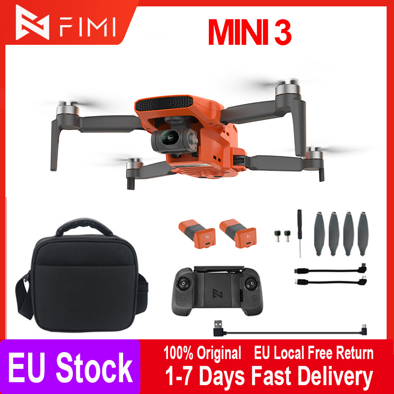 FIMI MINI 3-Dron 4K con seguimiento inteligente, cuadricóptero con súper vídeo nocturno AI, alcance de 9km, cardán de 3 ejes, 249g, diseño ultraligero, nuevo superventas drone profesional mini drone profesional Sony 48