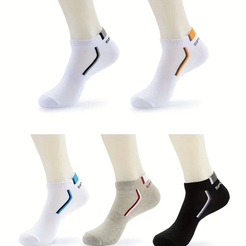 10 pares de calcetines tobilleros de alta calidad para hombre, calcetines deportivos de algodón transpirables, calcetines de malla informales atléticos de verano de corte fino corto Sokken talla 38-48
