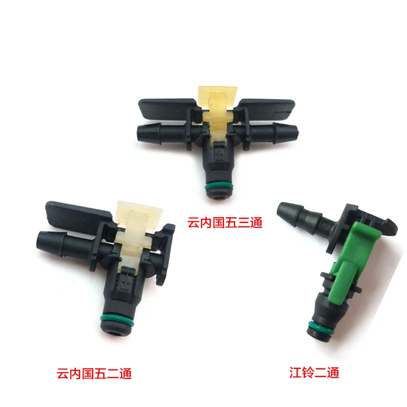 5PCS Diesel Injector Tube Pipe Oil Return Joint Two Ways Three Single Check Valve Parts Piezo Circlip for Bo-sch Den-so Cat