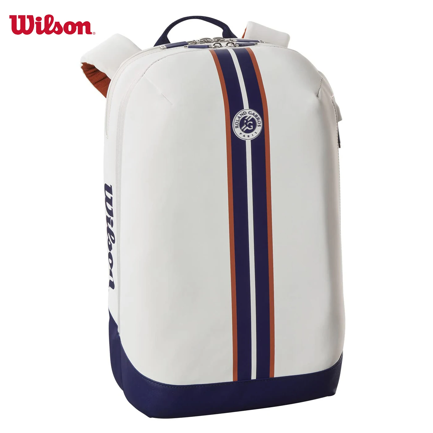 Wilson 2023 Mochila de tenis Roland Garros Super Tour con bolsillos para raqueta con compartimentos parciales para raqueta Diseño elegante