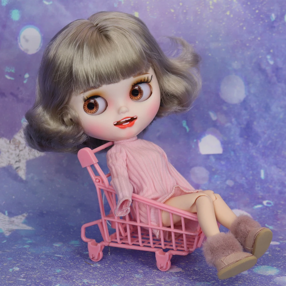 Giày Cho Blyth Búp Bê Ấm Tuyết Khởi Động Với Bộ Lông Phù Hợp Với Cao Su Và Phần Cơ Thể