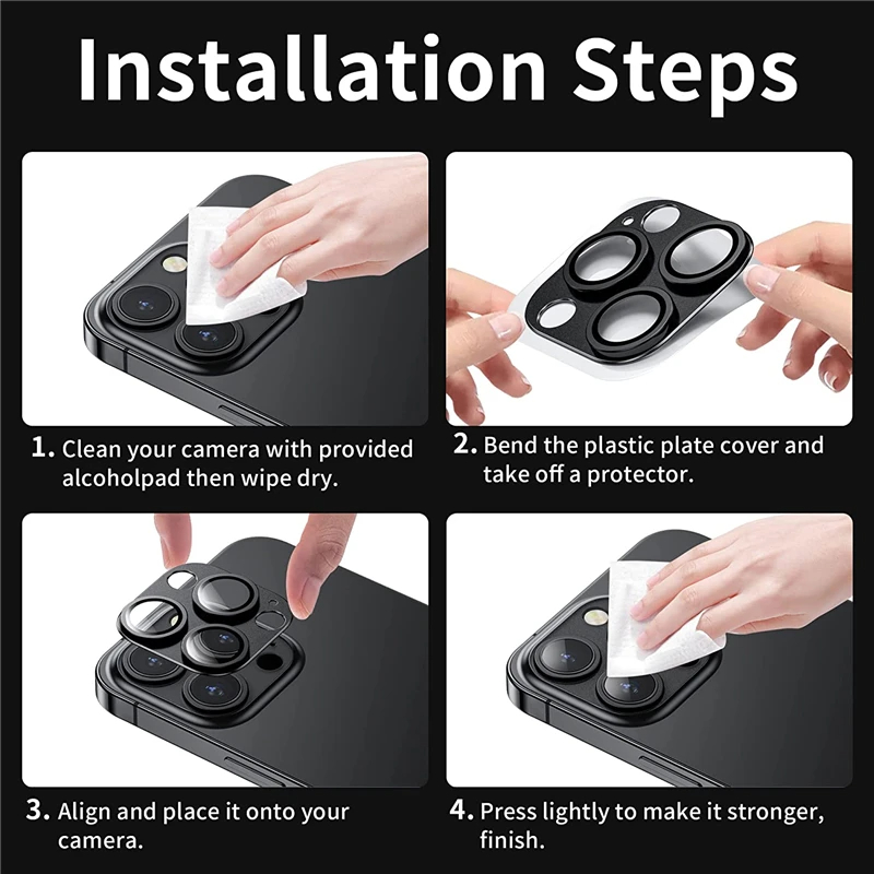 Metall Kamera Objektiv Glas Schutz Für iPhone 11 12 13 14 15 Pro Max Mini 14Plus 15Plus Ultra High Definition glas Zurück Objektiv