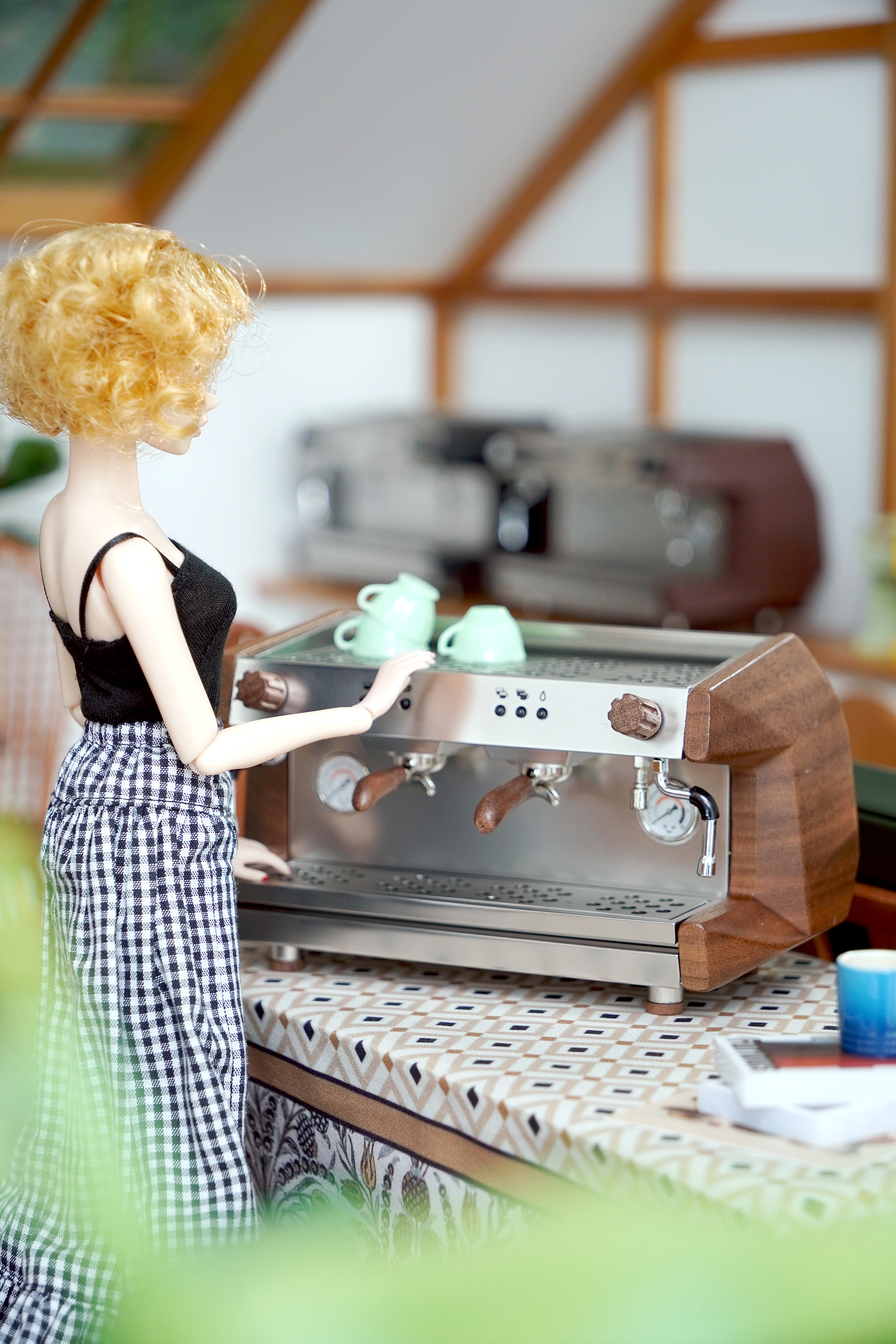 1/6 модель кукольного дома, мебельные аксессуары, мини-модель, коммерческая кофемашина