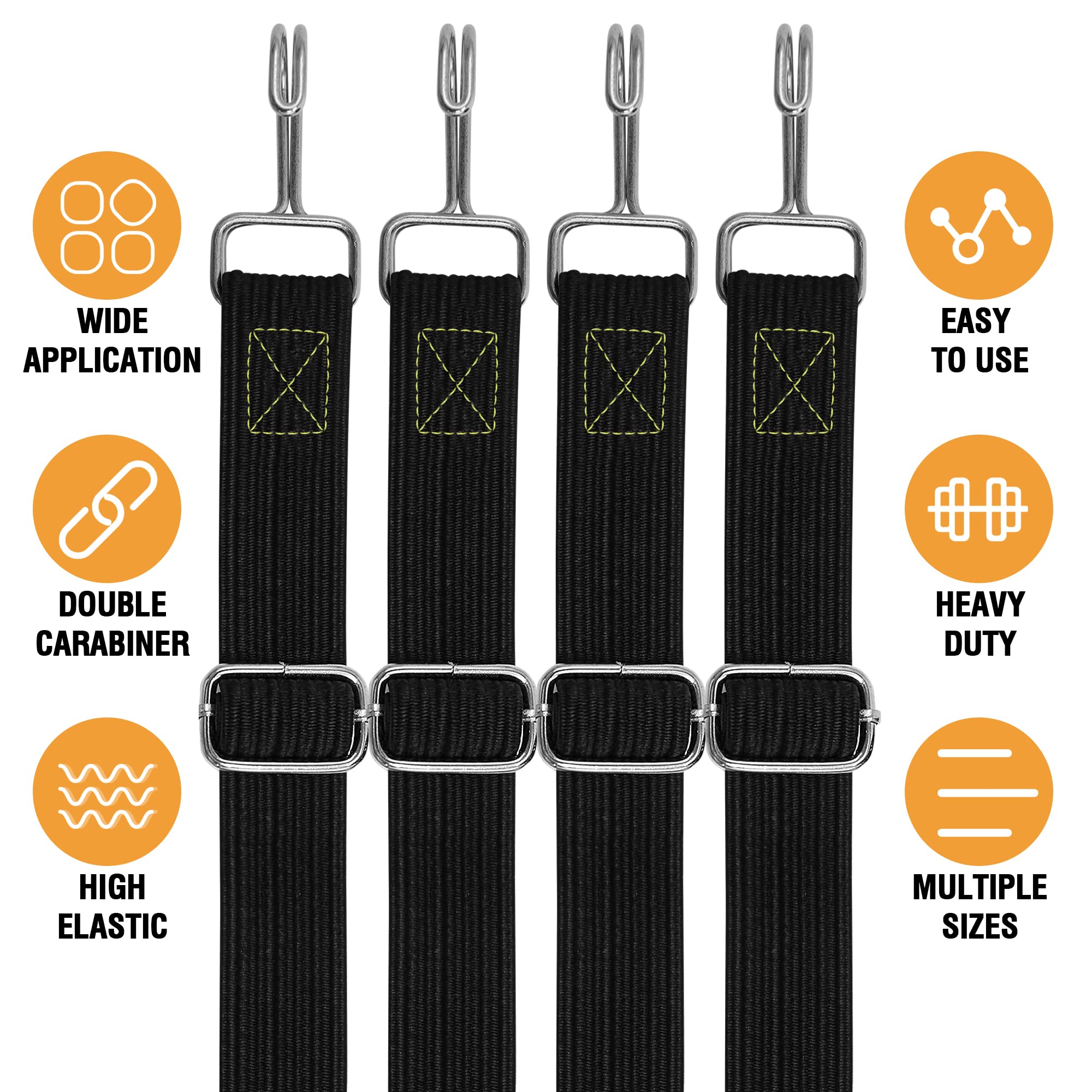 Elásticos de borracha para bagagem de motocicleta, corda, ganchos, corda, bagagem automática, rack de teto, faixa fixa, gancho, acessórios para carro