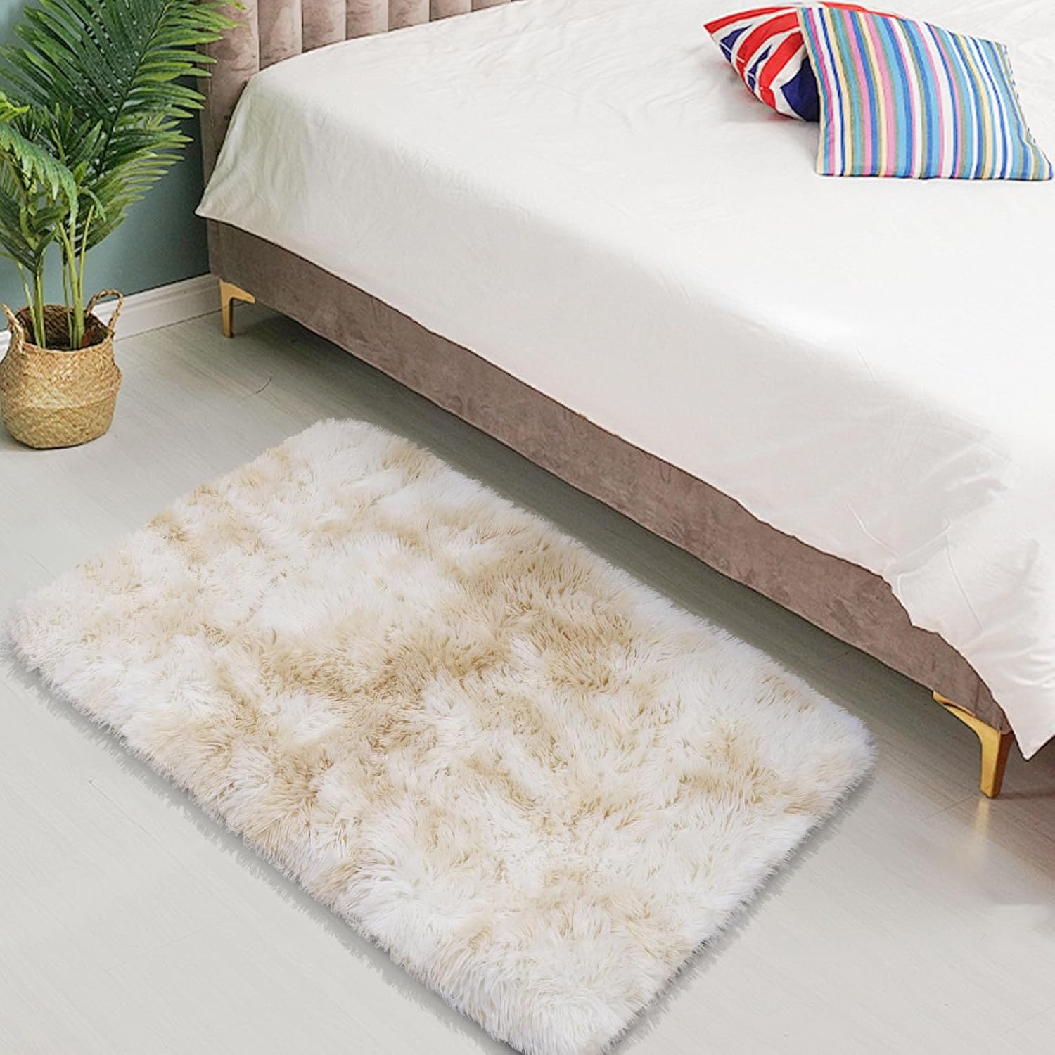 VIKAMA-Tapete De Cabeceira De Lã De Seda, Sala, Quarto, Quarto Do Bebê, Soft Home Decor, Tapete Lavável, Resistente a Manchas