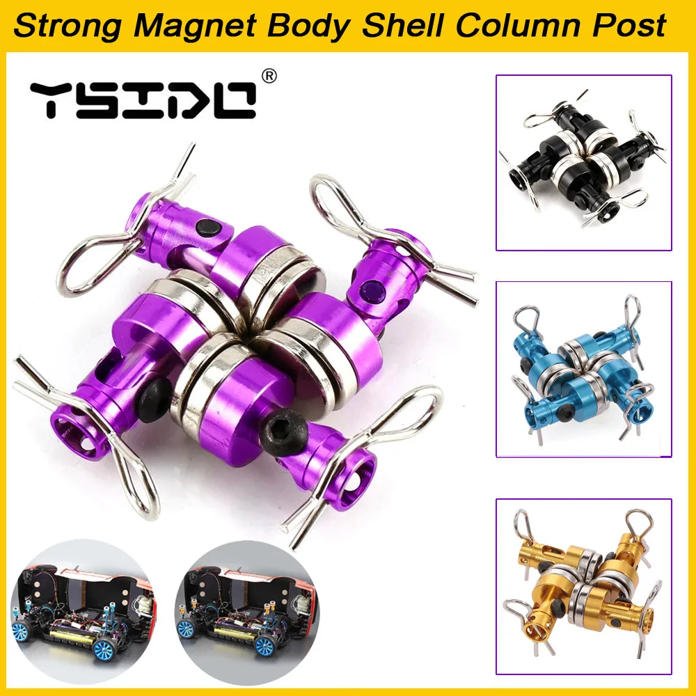 4 pièces RC voiture métal fort aimant corps coque colonne poste pour 1:12 1:10 Traxxas Hsp Tamiya AXIAL SCX10 corps montage Clips