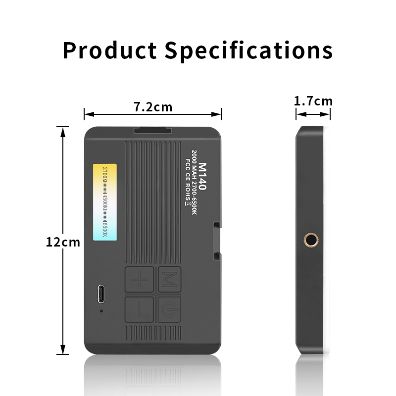 Luz de preenchimento portátil de três tons para selfies, streaming ao vivo de celular, iluminação de beleza, fotografia de câmera slr colorida rgb