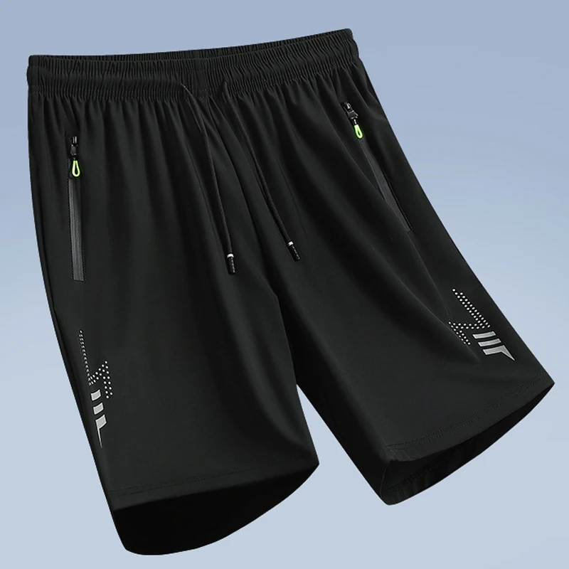 Letnie luźne spodenki sportowe Szorty do biegania na świeżym powietrzu Jogging Gym Fitness Casual Short Pants Men Quick Dry Bottom Black M-4XL