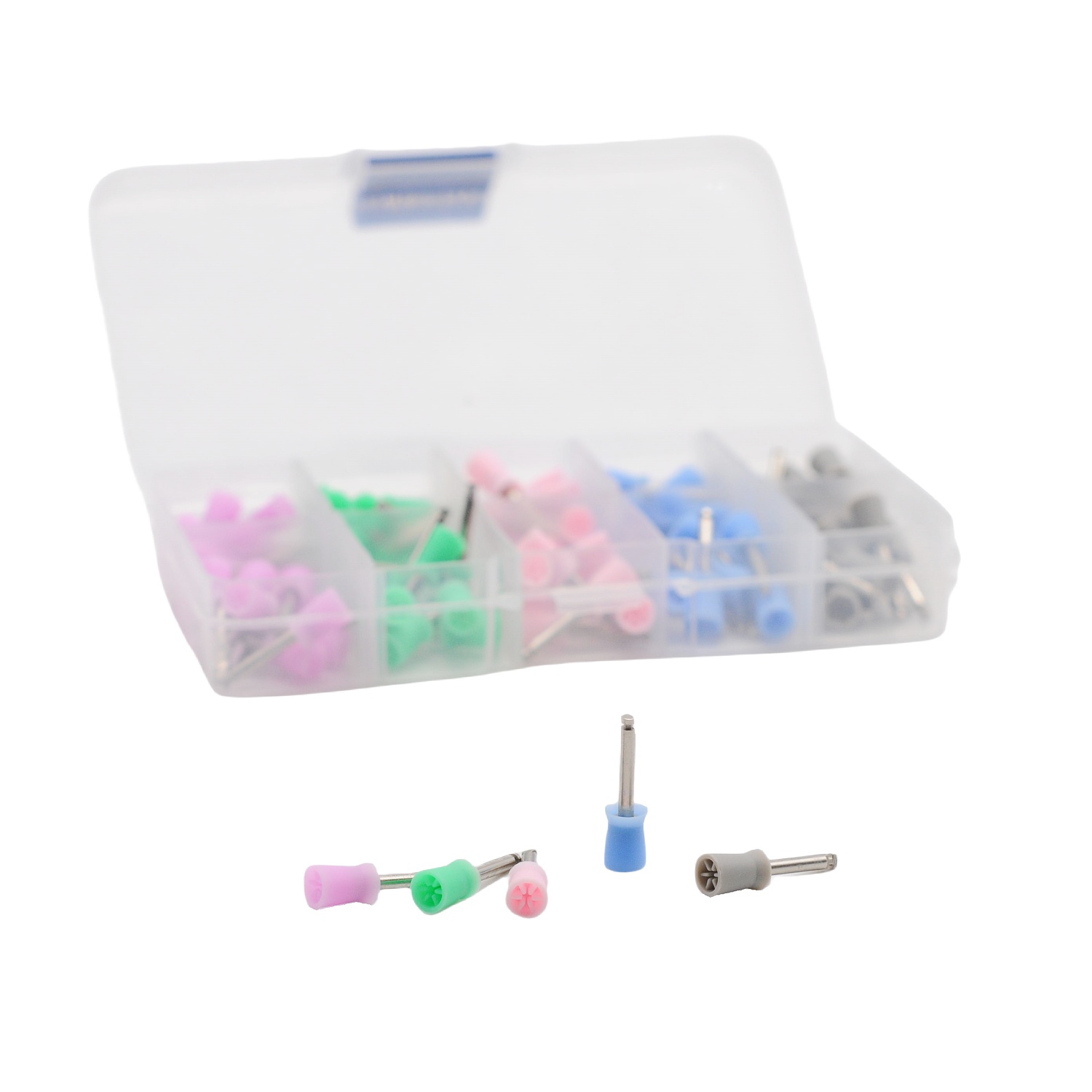 1 box Einweg Dental Polierer Nylon Borsten Pinsel Polieren Polierer Tasse Zähne Bleaching Prophy Pinsel Zahnarzt Werkzeuge