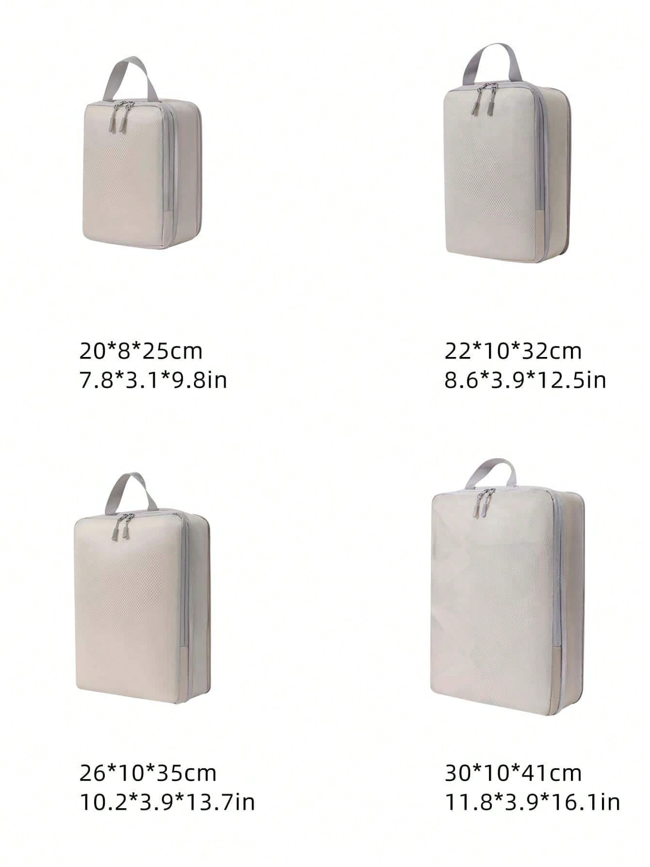 4 teile/satz Komprimierbare Verpackung Reise Lagerung Tasche Würfel Wasserdicht Koffer Nylon Tragbare Mit Handtasche Gepäck Organizer