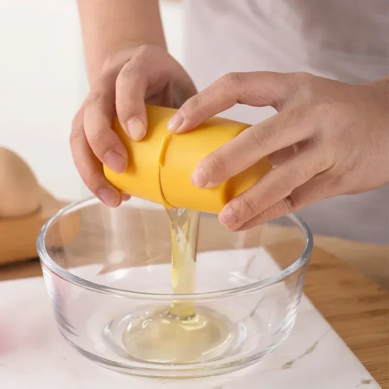 ที่เปิดเปลือกไข่แบบพกพาที่เปิดไข่ครัวมือถือเปลือกไข่ Crusher ในครัวเรือนกด Egg-Shell Separator Gadgets ครัว