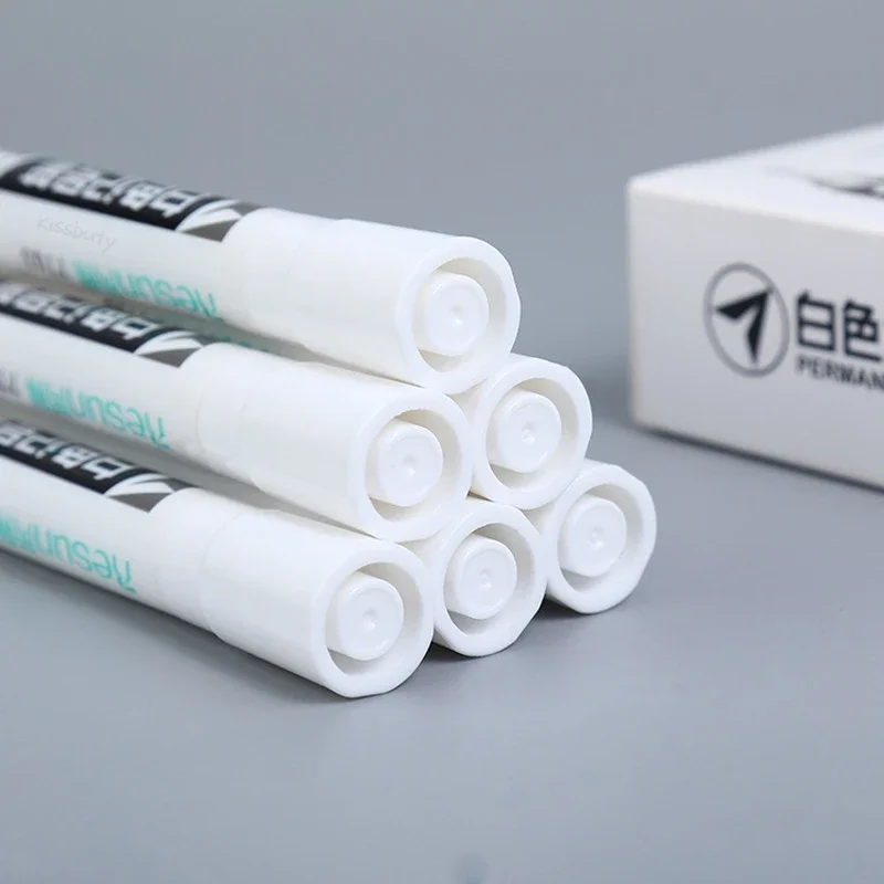 1/3/5 stücke Weiß Marker Farbe Stifte Wasserdichte Gummi Permanent Marker Stift Auto Reifen Lauffläche Umwelt Reifen malerei Graffti