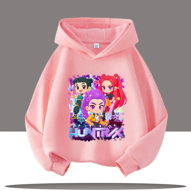 Y2K KPop Demon Hunters Felpe con cappuccio Ragazze adolescenti Ragazzi Rumi KPop Demon Hunters Felpa con cappuccio Autunno Casual Manica lunga Abbigliamento per bambini