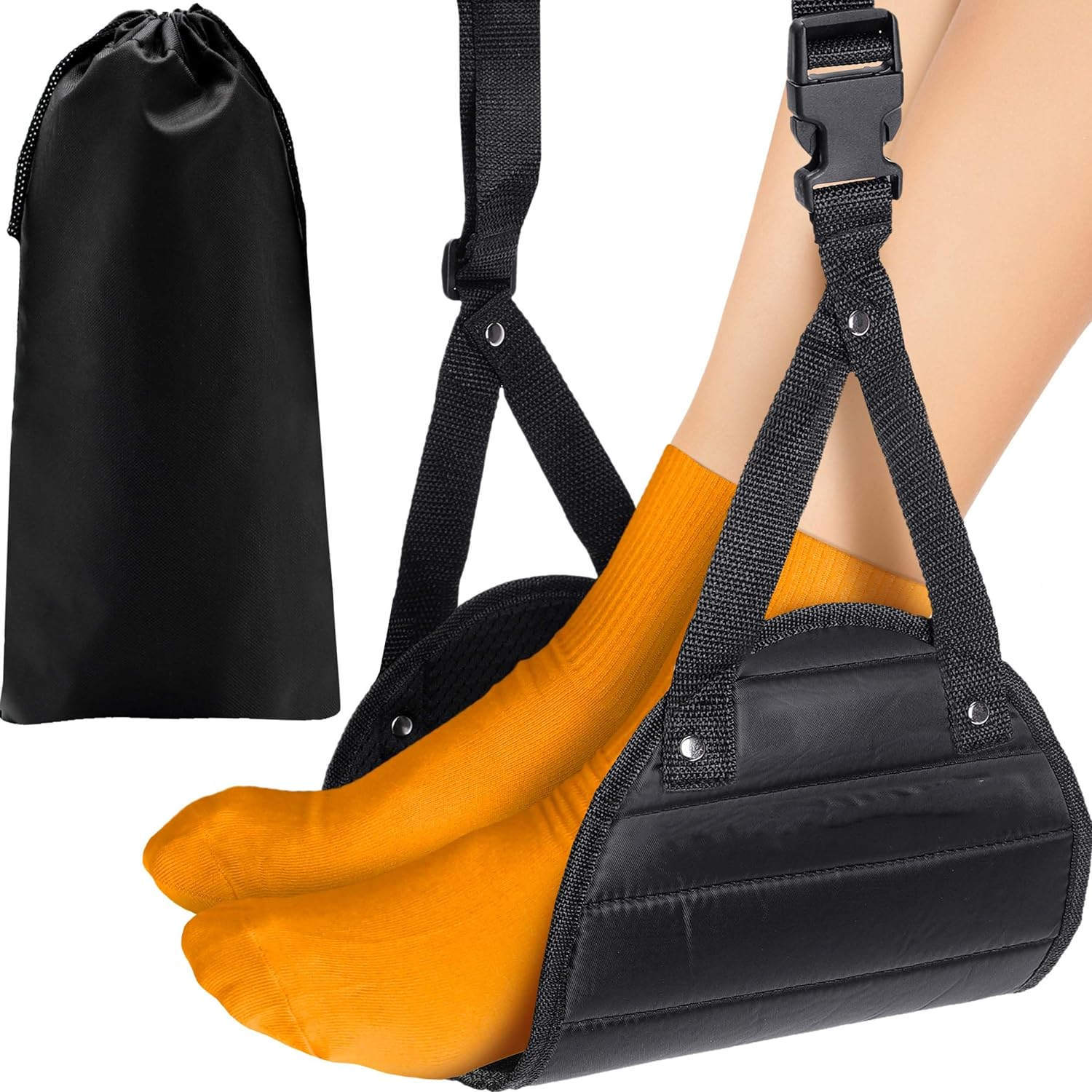 Hammock Pé Ajustável para Viagem, Carro, Descanso De Avião, Escritório Pendurado, Simples Almofada De Pé Suporte De Perna, Pé Hammock