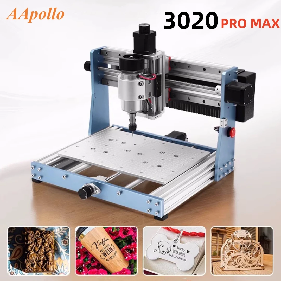 Máquina de grabado CNC 3020 Pro Max, enrutador de madera con husillo de 300W para Metal acrílico, fresadora y cortadora con controlador sin conexión