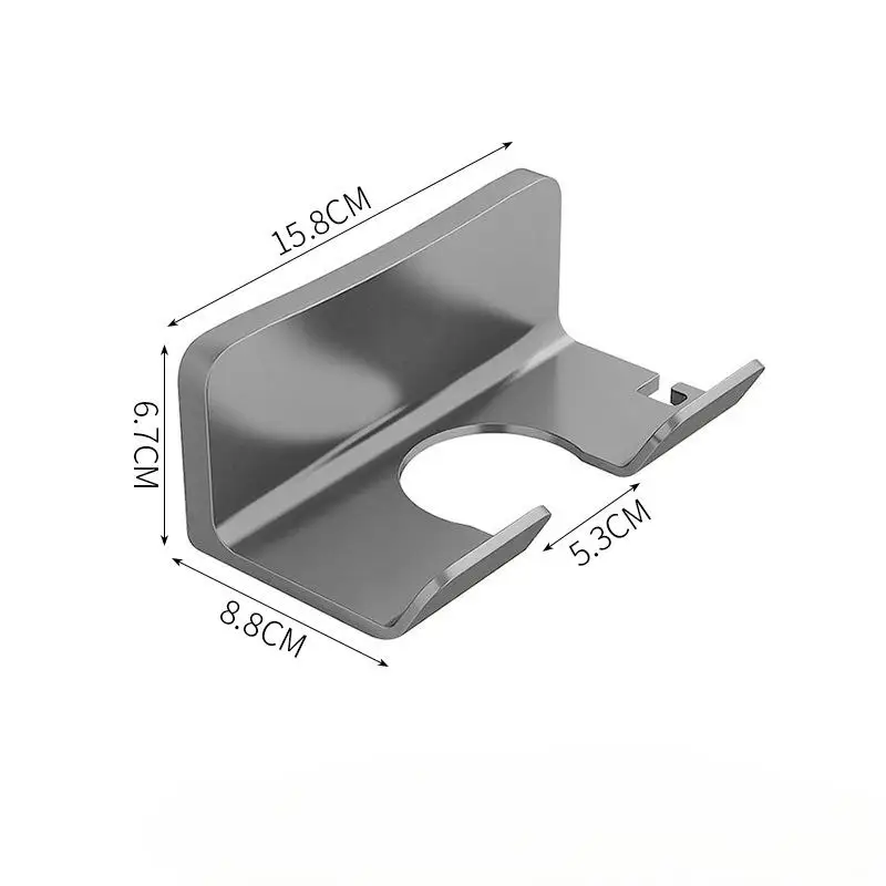 1pc supporto per asciugacapelli a parete senza perforazione Rack multifunzionale per il bagno