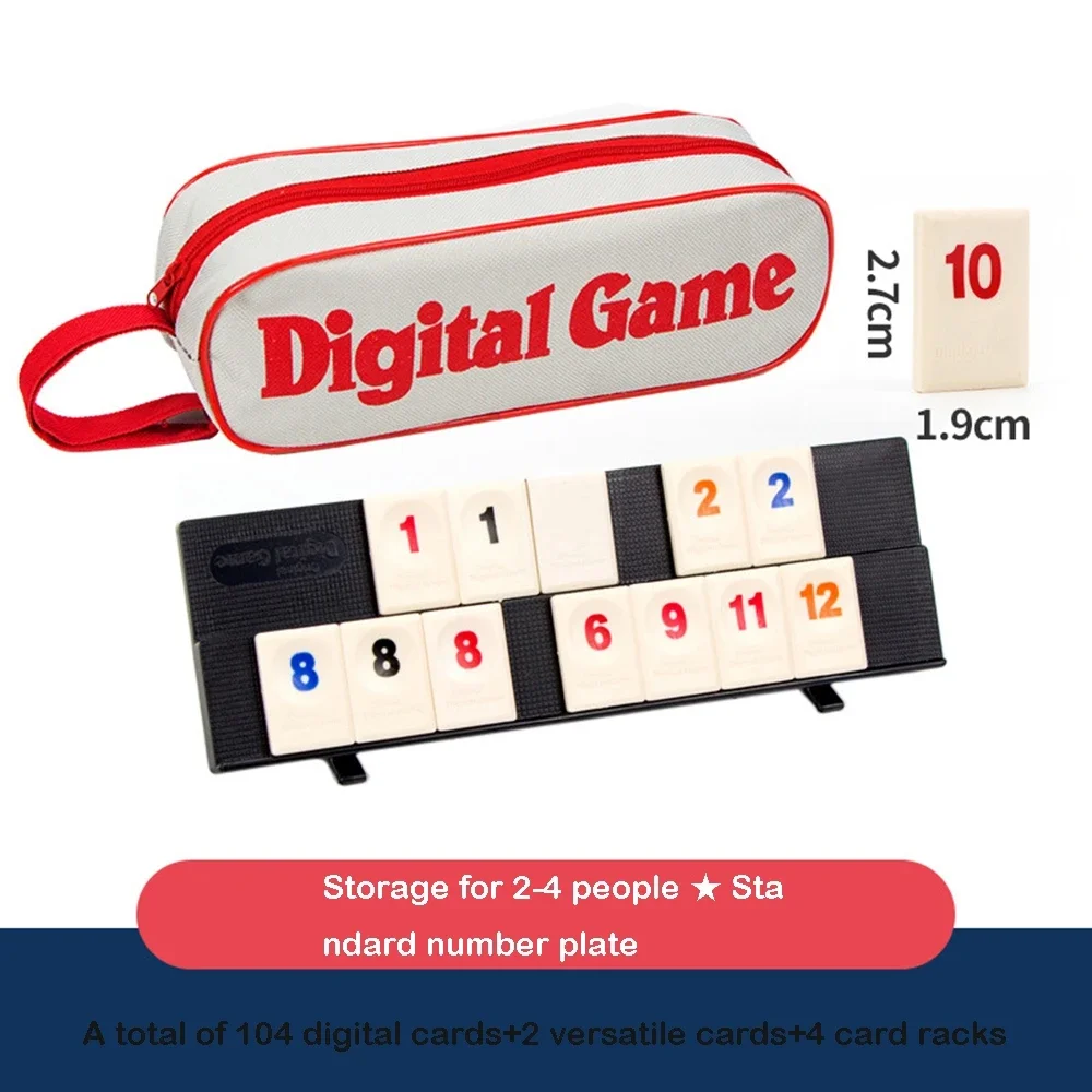 Mahjong israelí estándar, tarjetas de Mahjong digitales, juego de mesa clásico Rummy, accesorios de juegos de mesa multijugador de reunión de ocio