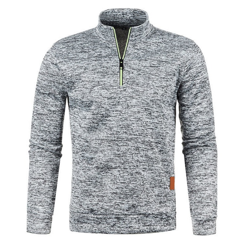 Felpe con mezza cerniera da uomo autunno manica lunga pullover tinta unita dolcevita streetwear giacca invernale calda cappotti sportivi