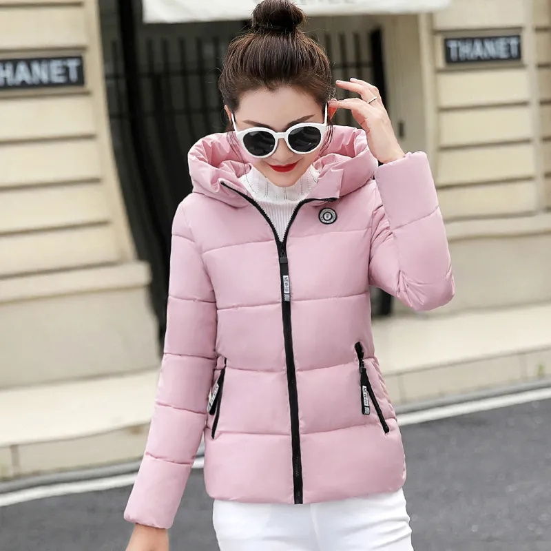 Chaqueta de invierno para mujer, abrigos, Parkas para mujer, abrigo con capucha de algodón, chaquetas gruesas y cálidas, abrigo informal para estudiantes a prueba de viento 2024