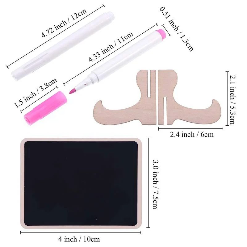 10pcs Chalkboards Signs with Easel Stand Small Chalkboards Blackboard for Party Weddings Message Blackboards Slate Message board
