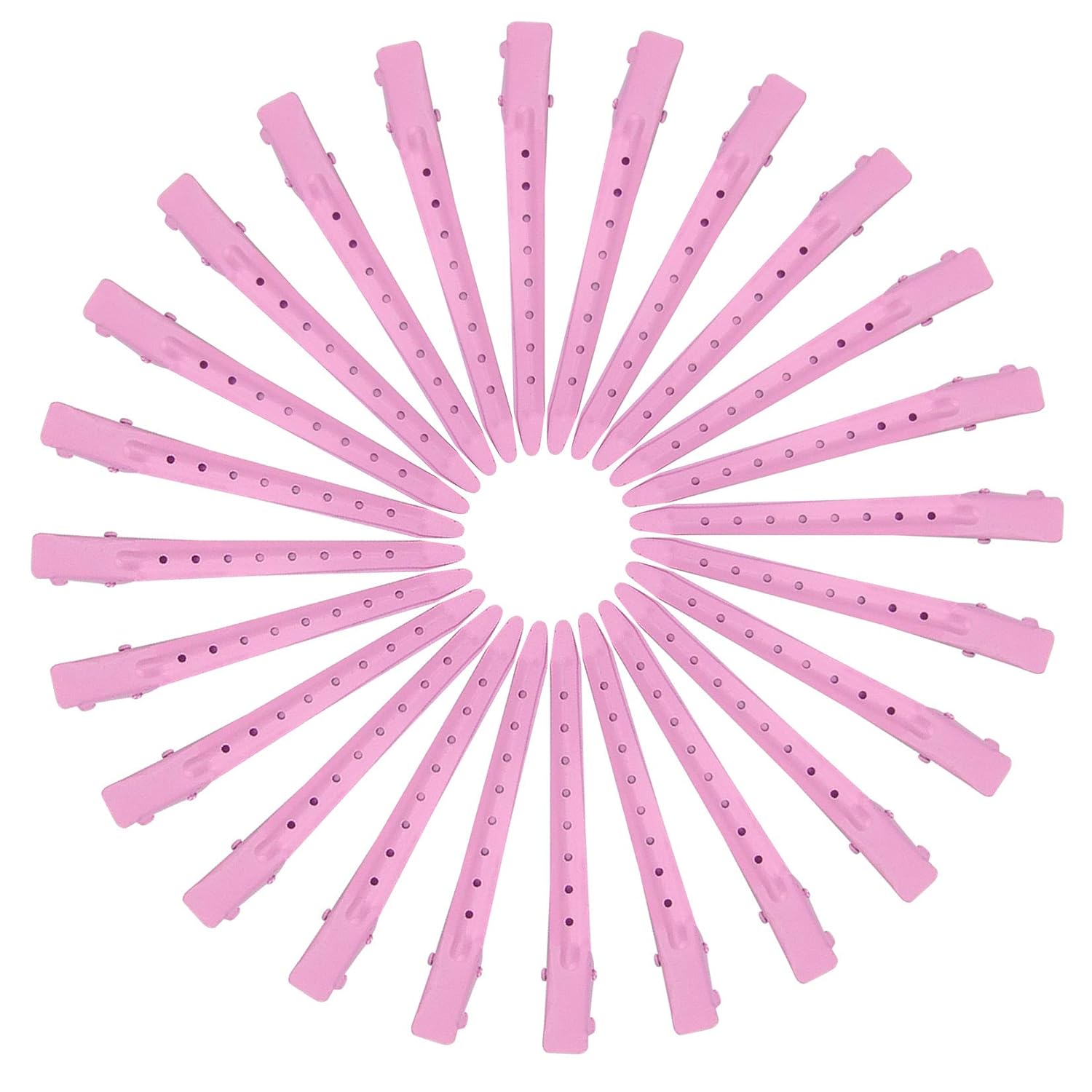 20 Pcs Duck Bill Clips,Rustproof Metal Alligator Curl Clips with Holes for Hair Styling, Hair Coloring, wig tool