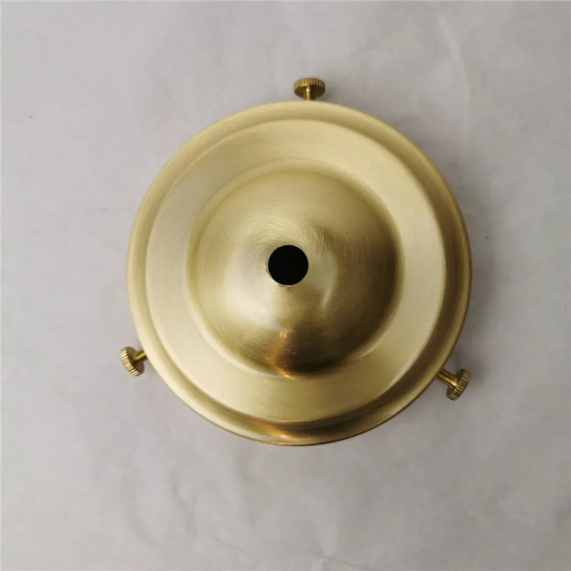 Brass desk lampshade claw polishing lamp base with 3 holes screws ceiling plate customizable processing of copper accessories